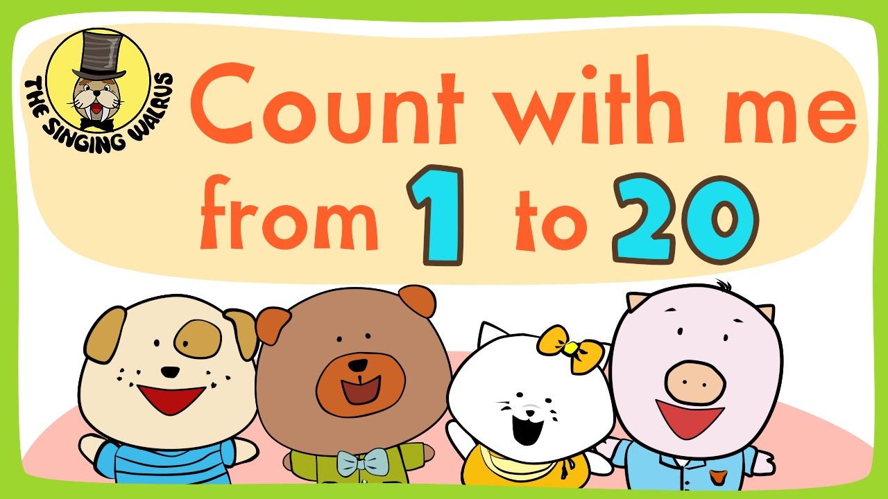 Number song 1-20 for children | Counting numbers | The Singing Walrus img