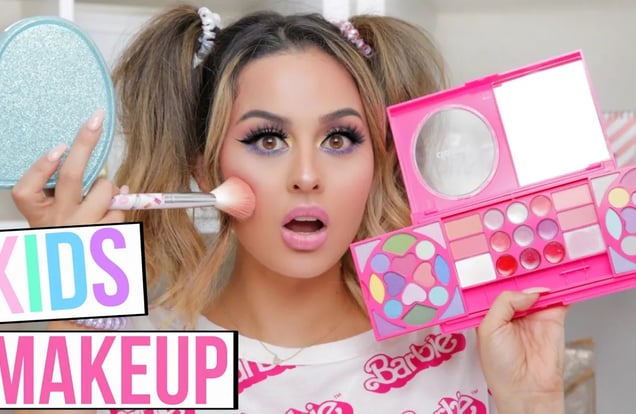 FULL FACE USING ONLY KIDS MAKEUP TUTORIAL img